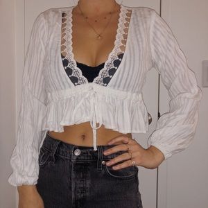 lacy crop top